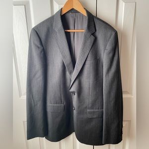 BOSS Lanificio Tesse Biella Italy Gray Herringbone James3/Sharp5 Slim Blazer 40L